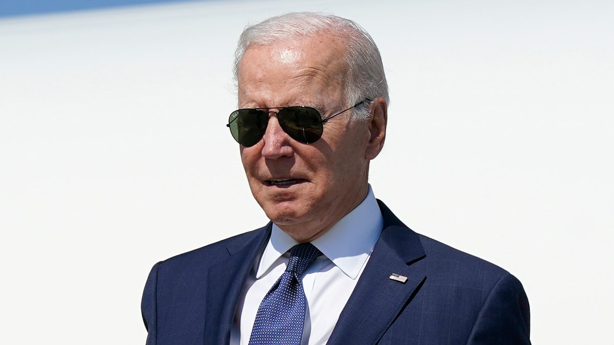 President Biden is seen in Hagerstown, Maryland