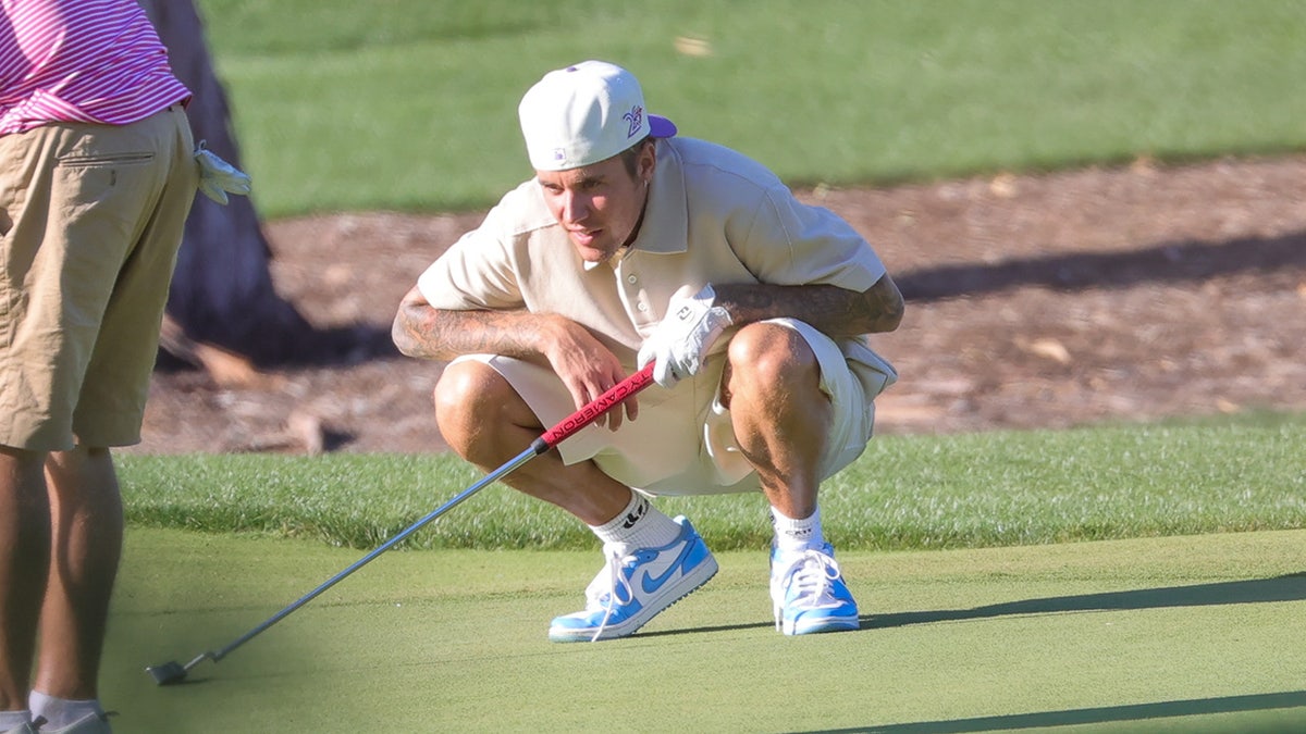Justin Bieber at a golf outing