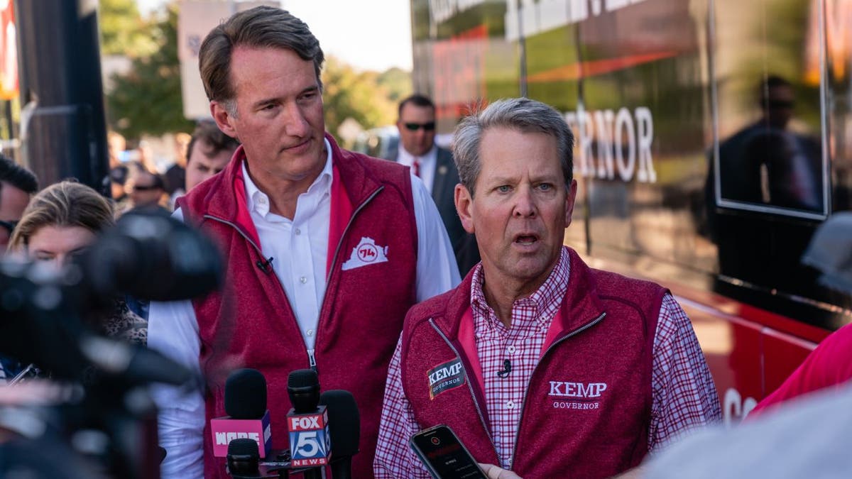 Gov. Brian Kemp of Georgia and Gov. Glenn Youngkin of Virginia