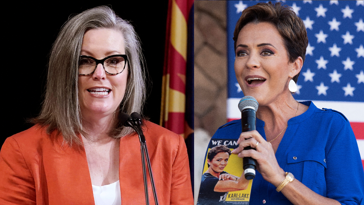 Katie Hobbs and Kari Lake running for governor of Arizona