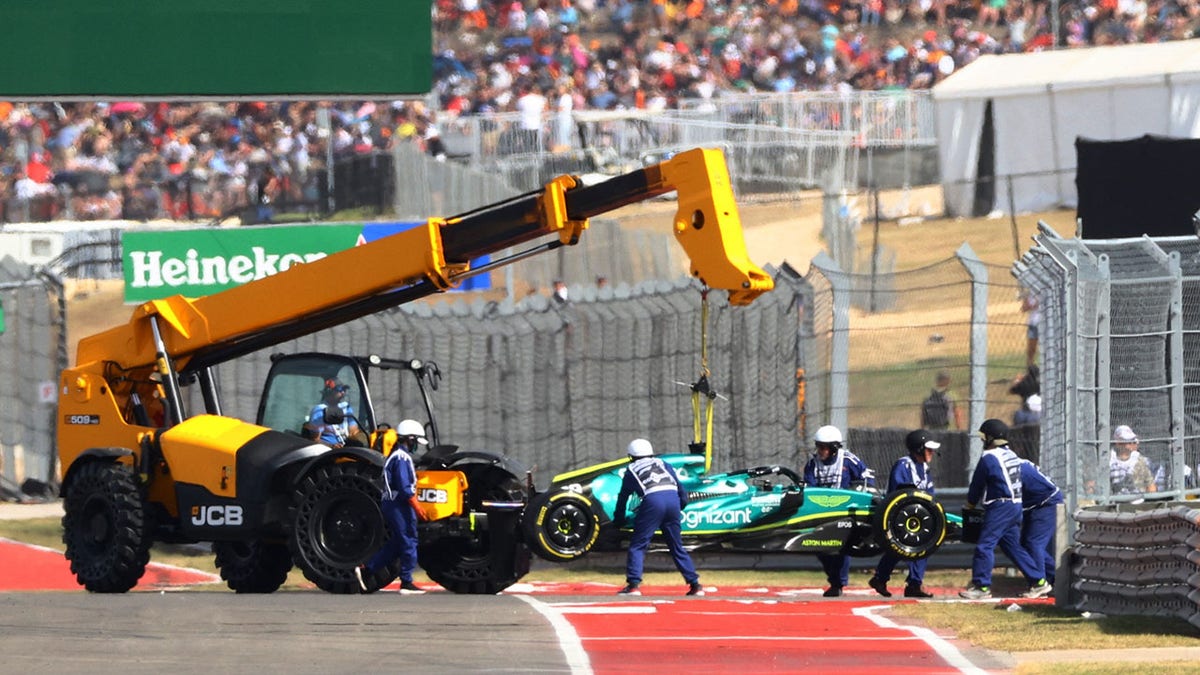 Lance Stroll involved in a wreck