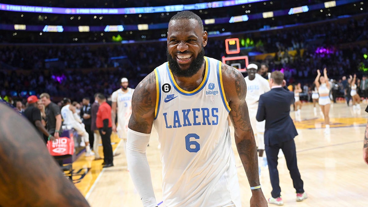 LeBron James all smiles