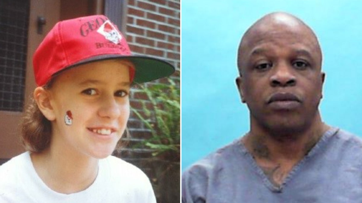 A side by side of Leigh Brantley in a baseball cap and her drug dealer Derrick Smith