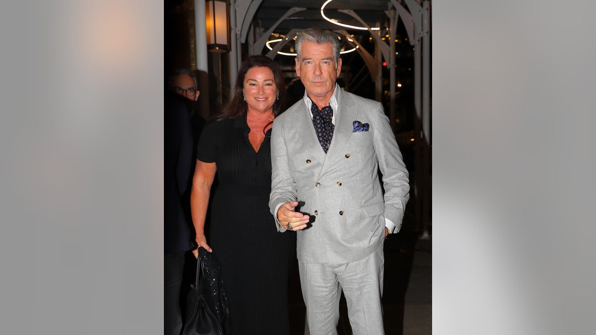 Pierce Brosnan and wife Keely Shaye Smith hit the town in New York City.