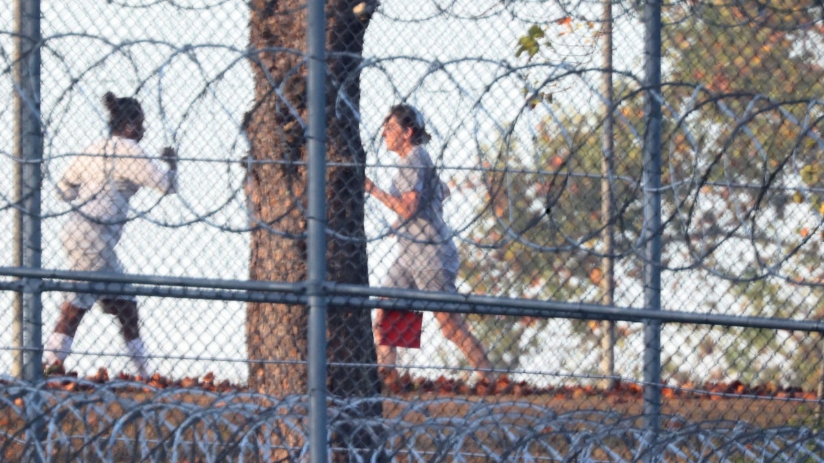 Ghislaine Maxwell jogs outside Florida prison
