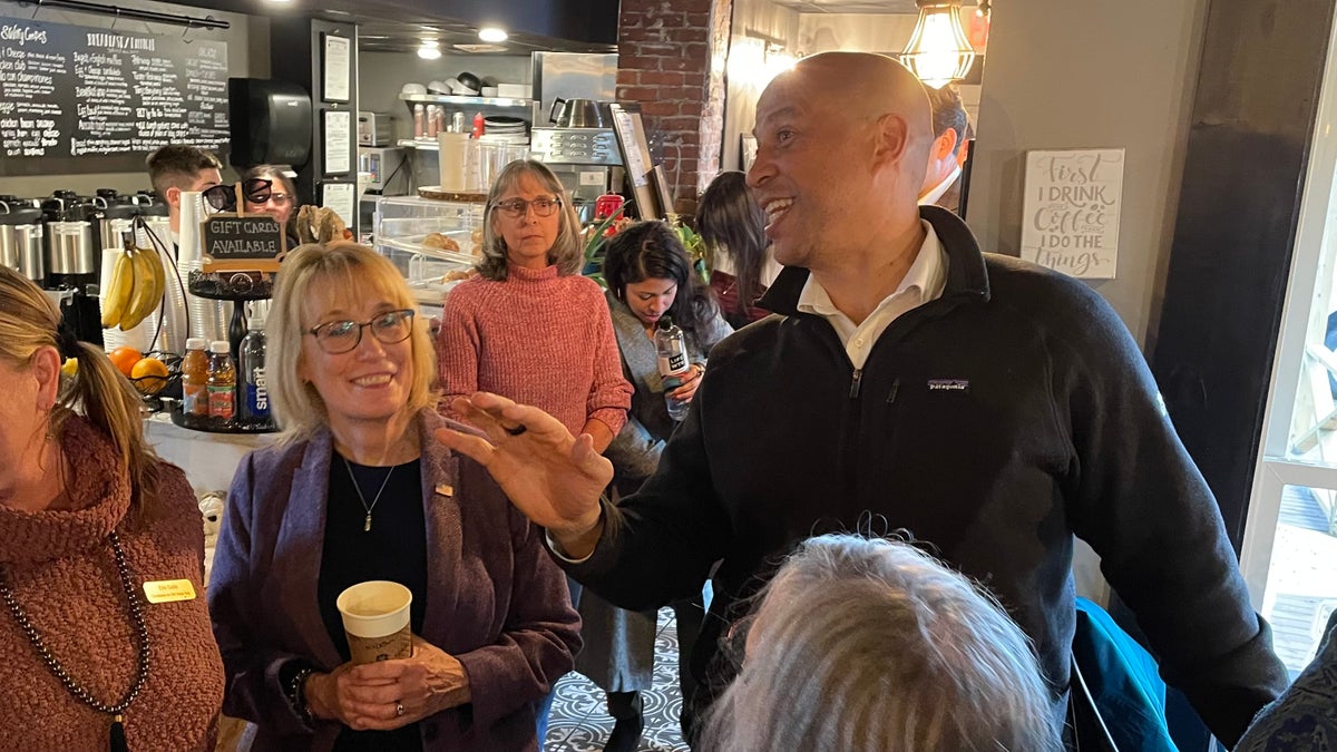 Cory Booker and Maggie Hassan in New Hampshire