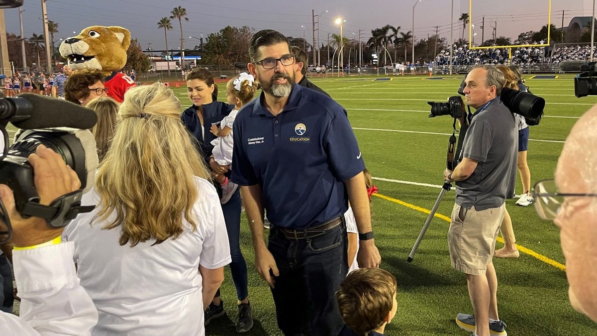 Manny Diaz Jr at a Florida high school football game