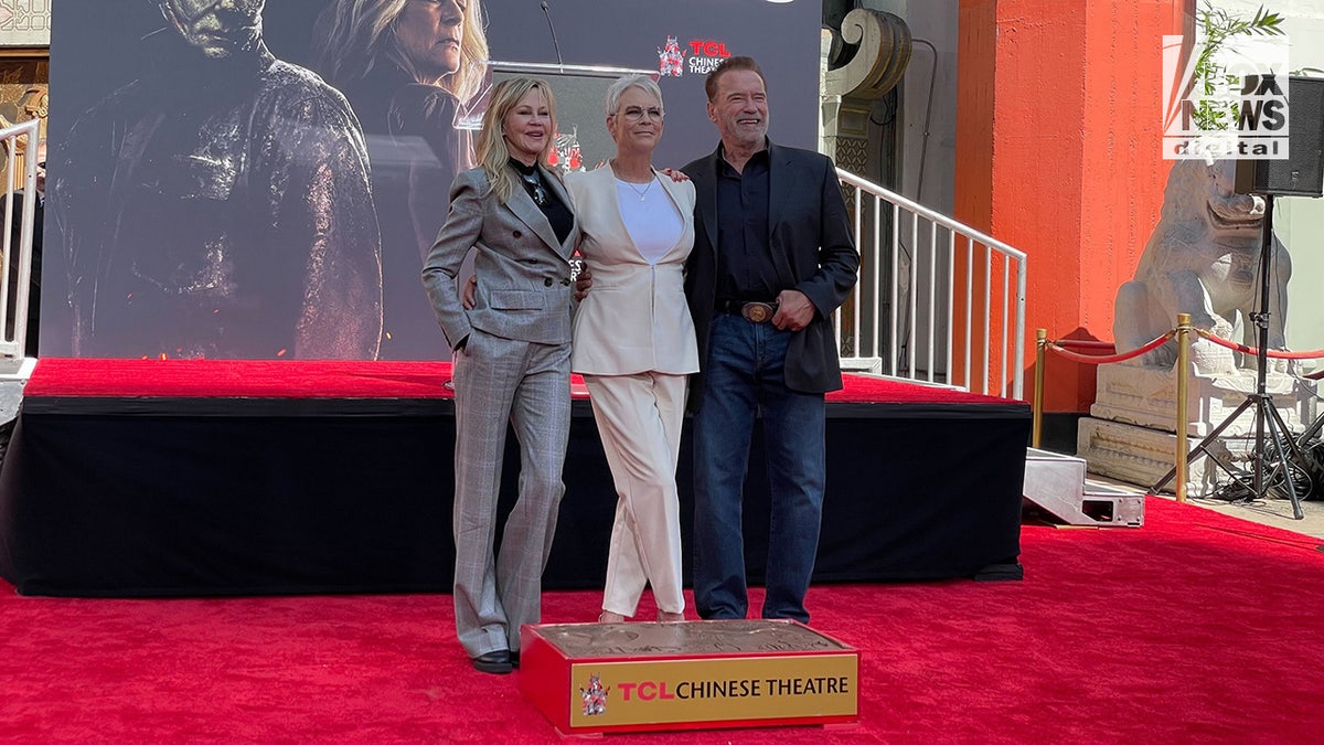 Melanie Griffith, Jamie Lee Curtis and Arnold