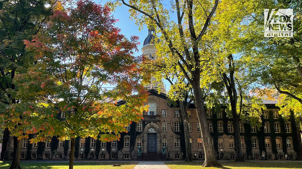A building wrong Princeton University campus