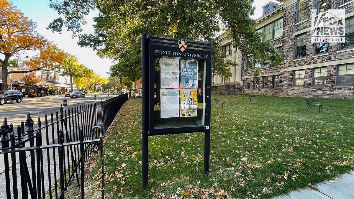 a sign on princeton university campus