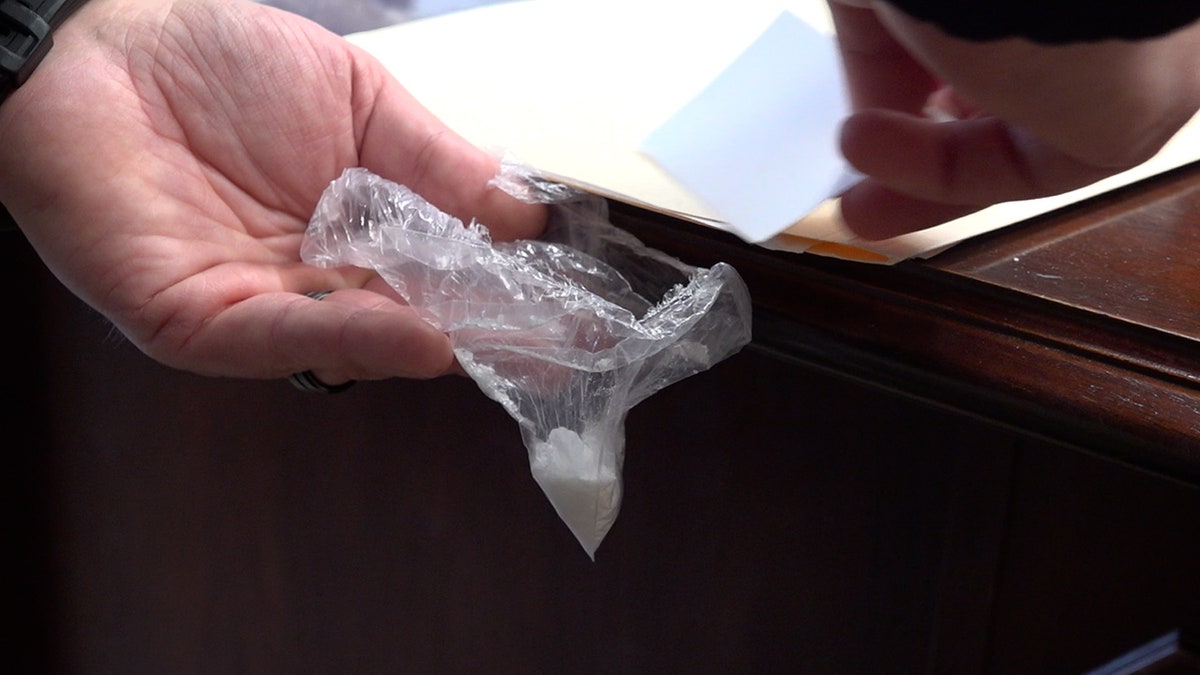 Fentanyl in a clear plastic bag