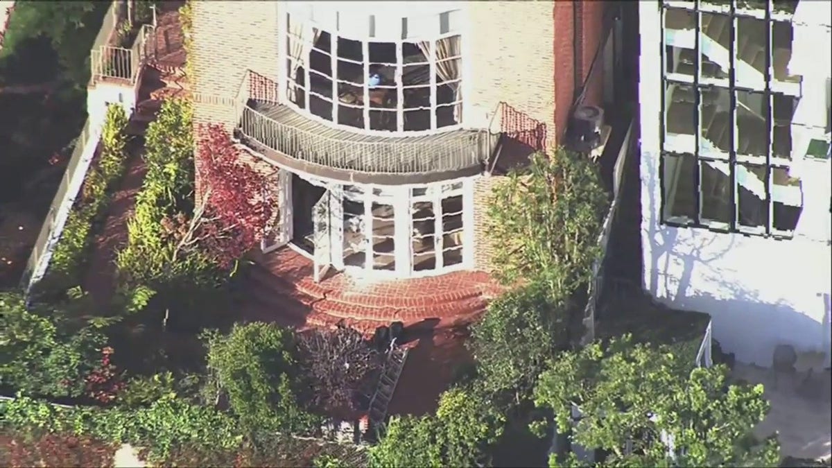 Paul Pelosi and Nancy Pelosi's home seen from above after violent assault