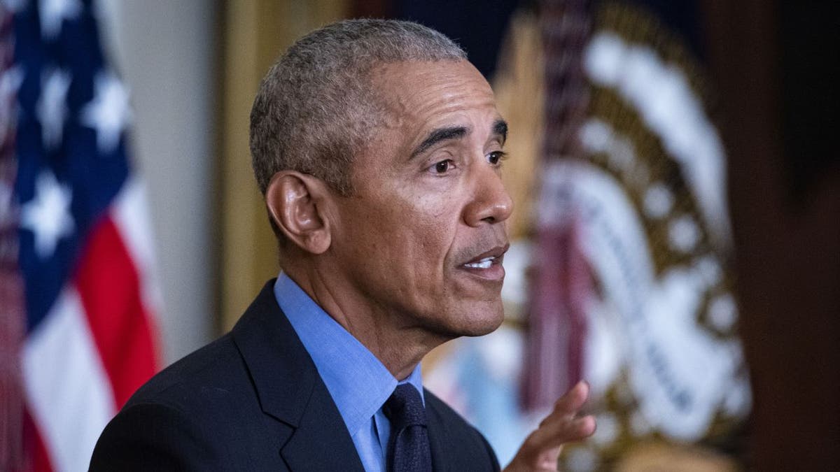 Obama discursando na Casa Branca