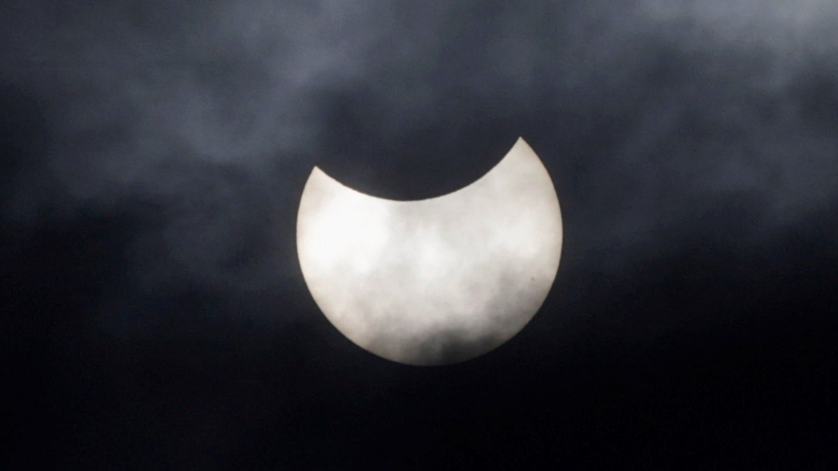 The partial solar eclipse in Cairo