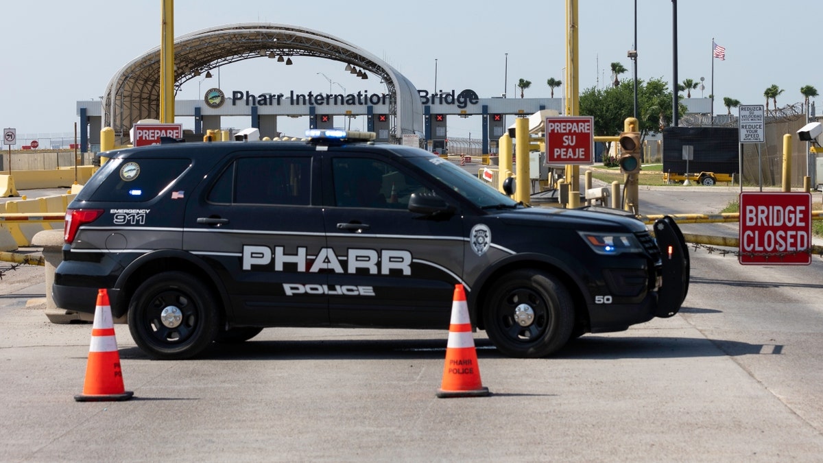 Police at the Pharr-Reynosa International Bridge