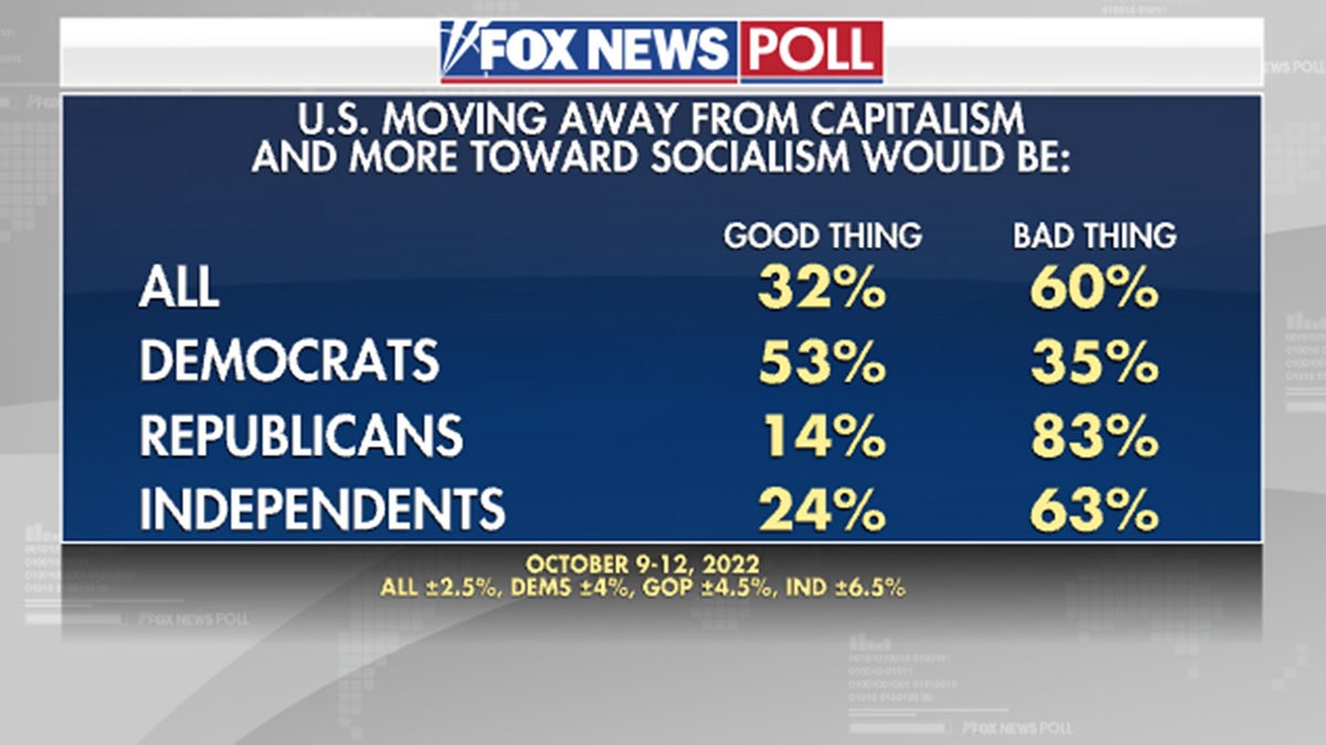 Party affiliation differences on socialism question