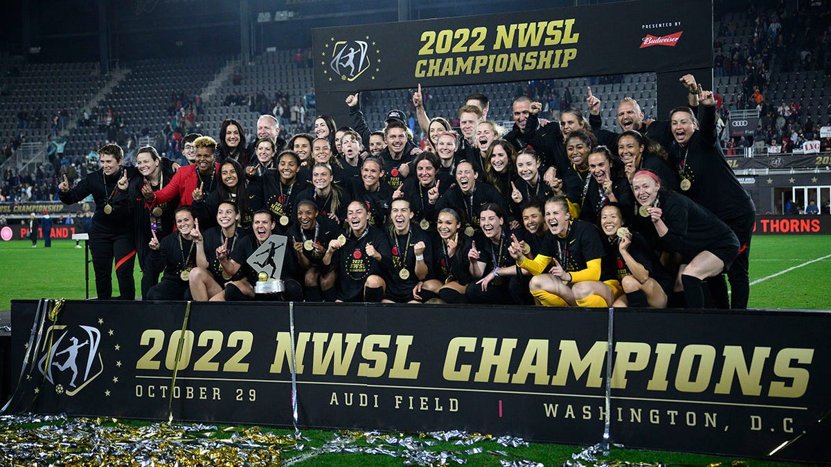 Portland Thorns celebrate NWSL title