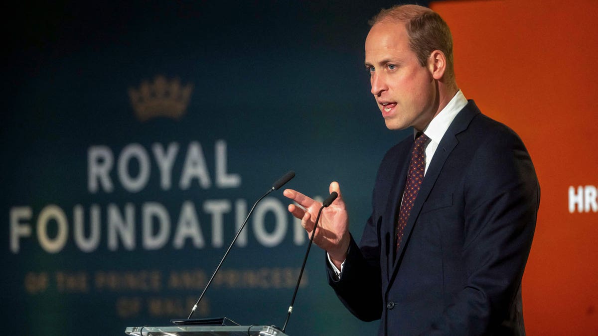 Prince William speaks at a charity event