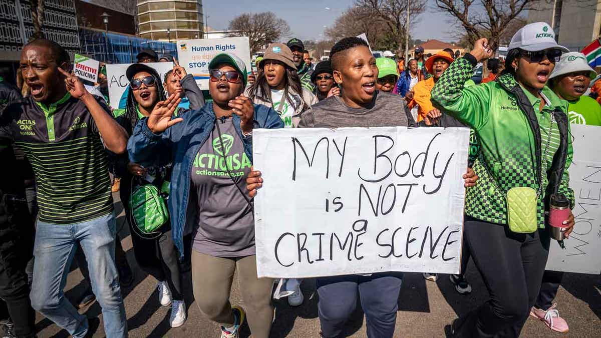 South African women protest