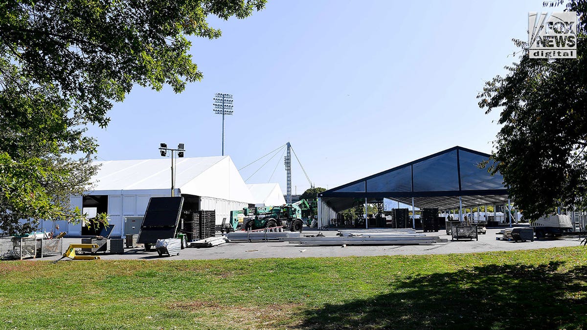 Randall's Island migrant tent