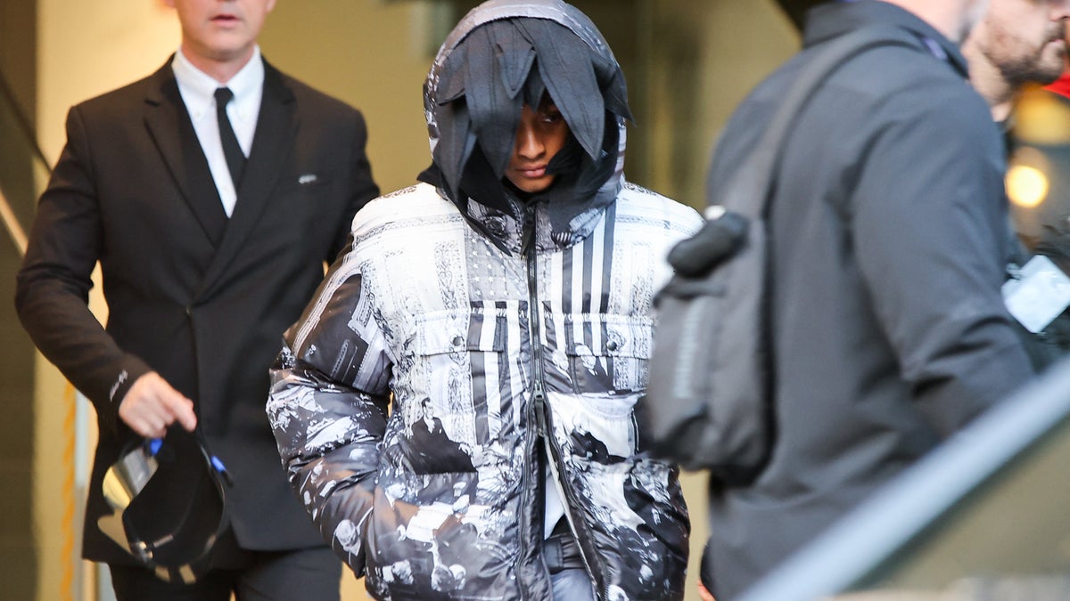 Jaden Smith arrives to Yeezy show