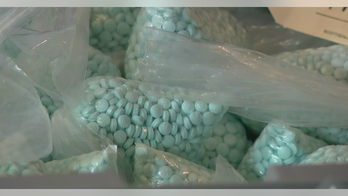 Fentanyl pills in a bag