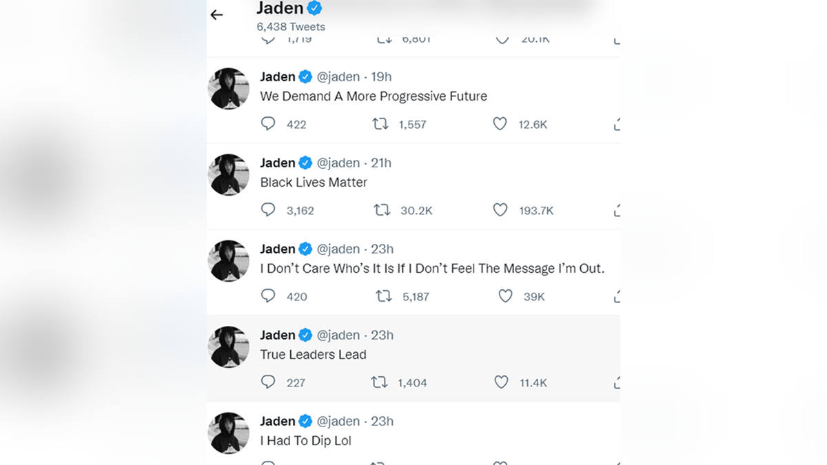 Jaden Smith tweets