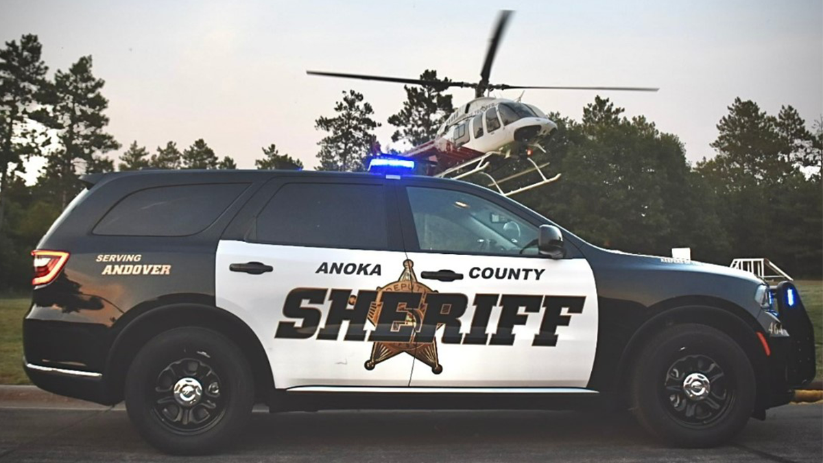 Sheriff's car and helicopter
