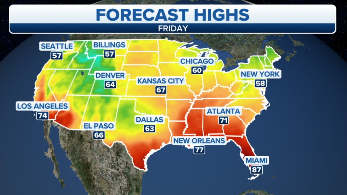 Weekend weather: Texas to see thunderstorms, possible tornadoes; moderate temperatures in Northeast, Plains 1 THUMB 8