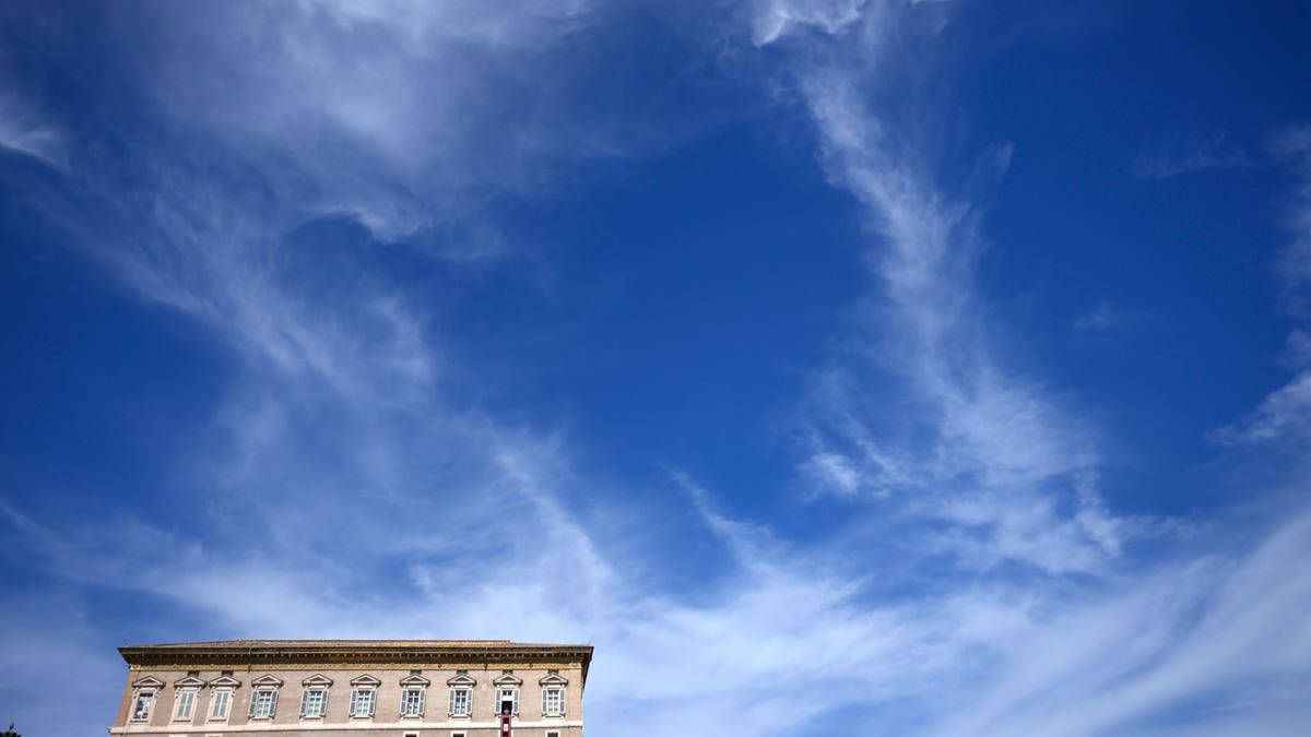 View of the Pope's second window and the sky