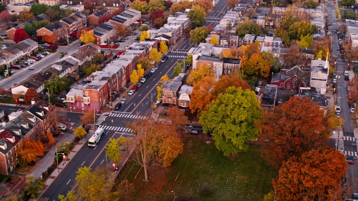 Aerial view of Wilmington, Delaware.