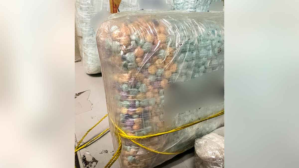colorful fentanyl pills in bag