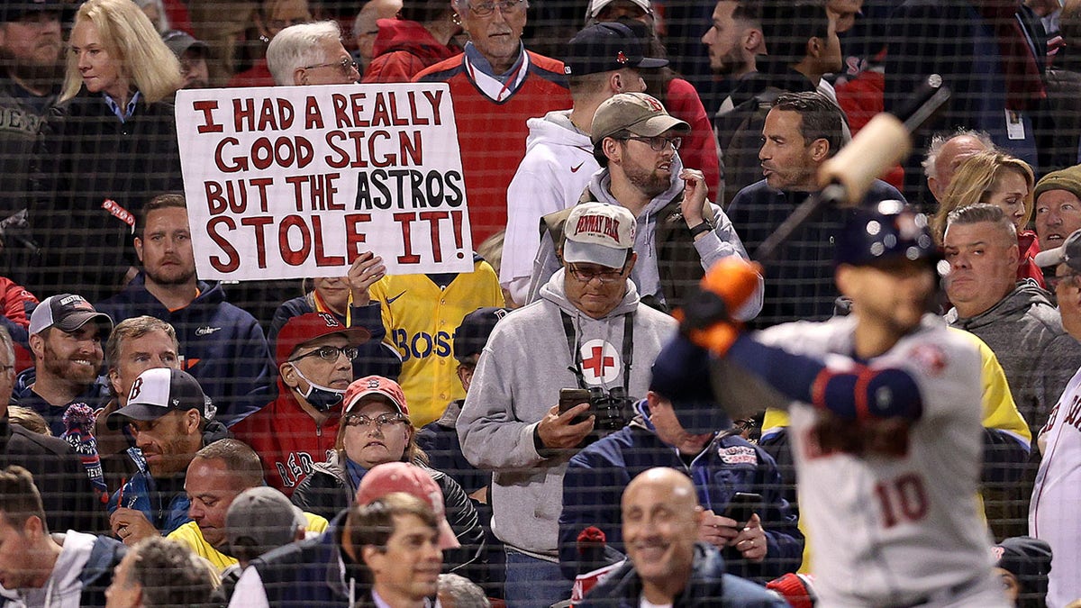 Fan ripping Astros sign stealing scandal