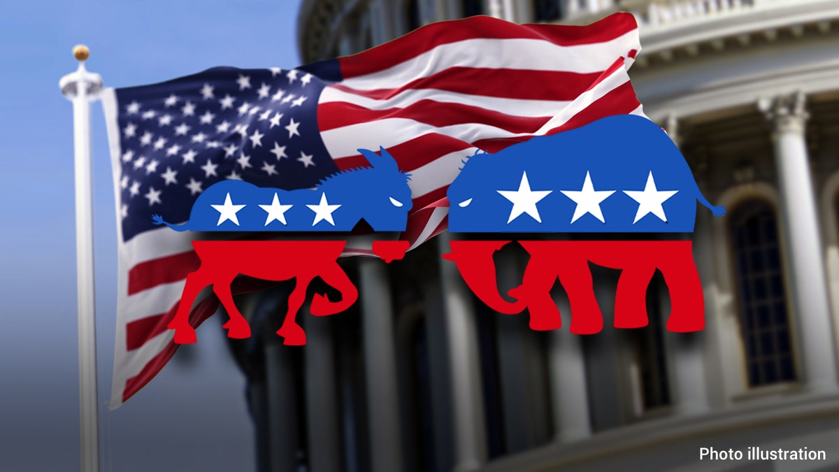 Symbols for Democrats and Republicans