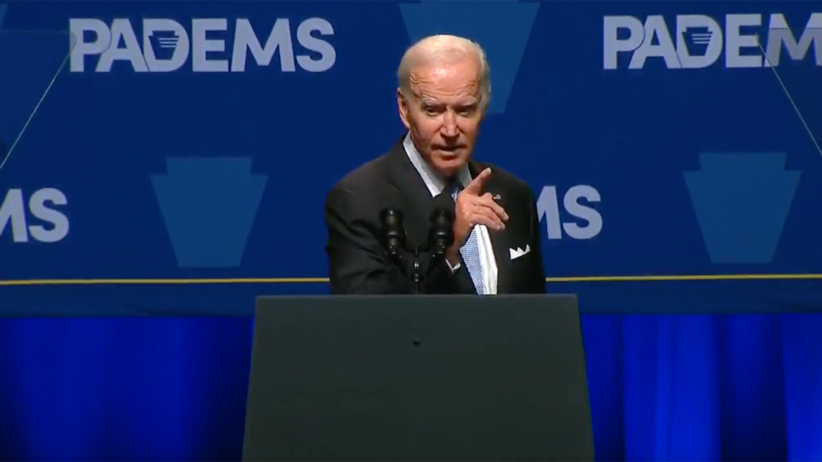 Biden during Pennsylvania speech