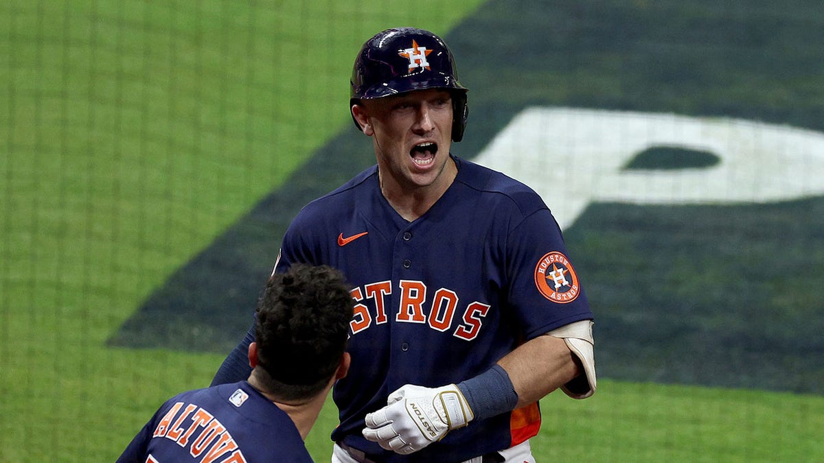 Alex Bregman celebrates home run