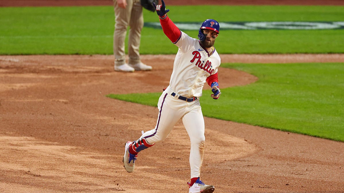 Bryce Harper celebrates home run