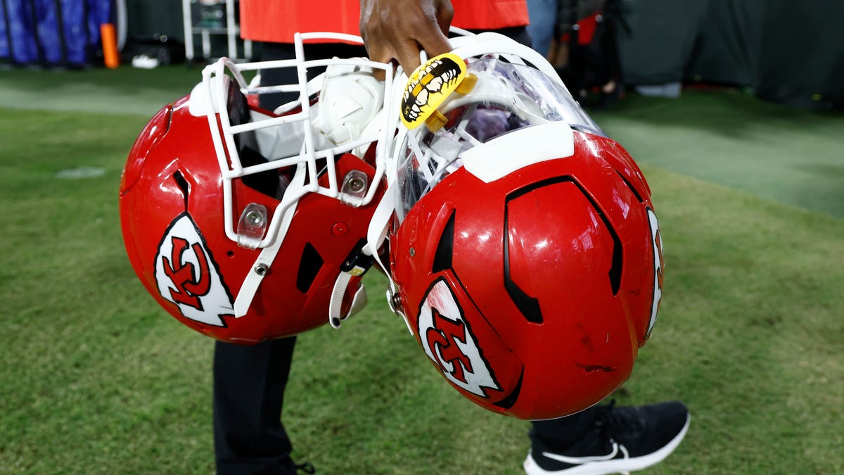 Kansas City Chiefs helmets