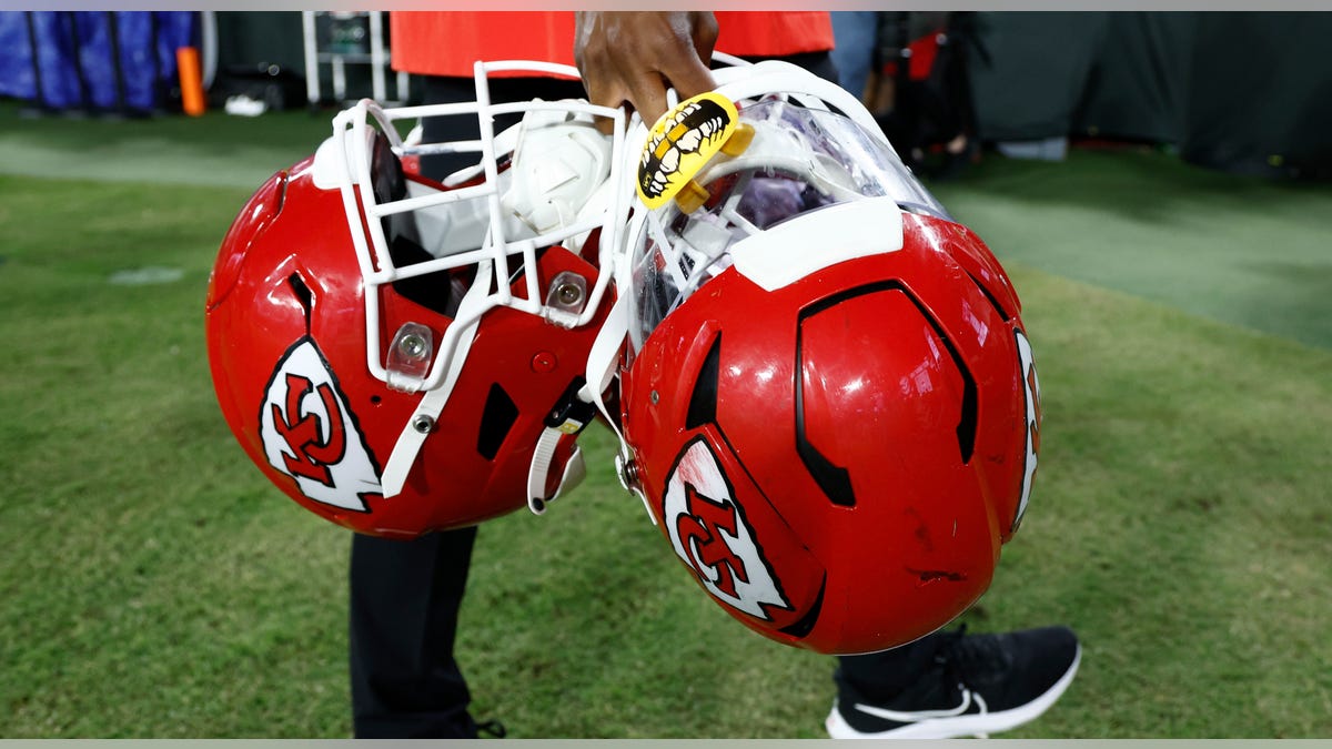 Kansas City Chiefs helmets