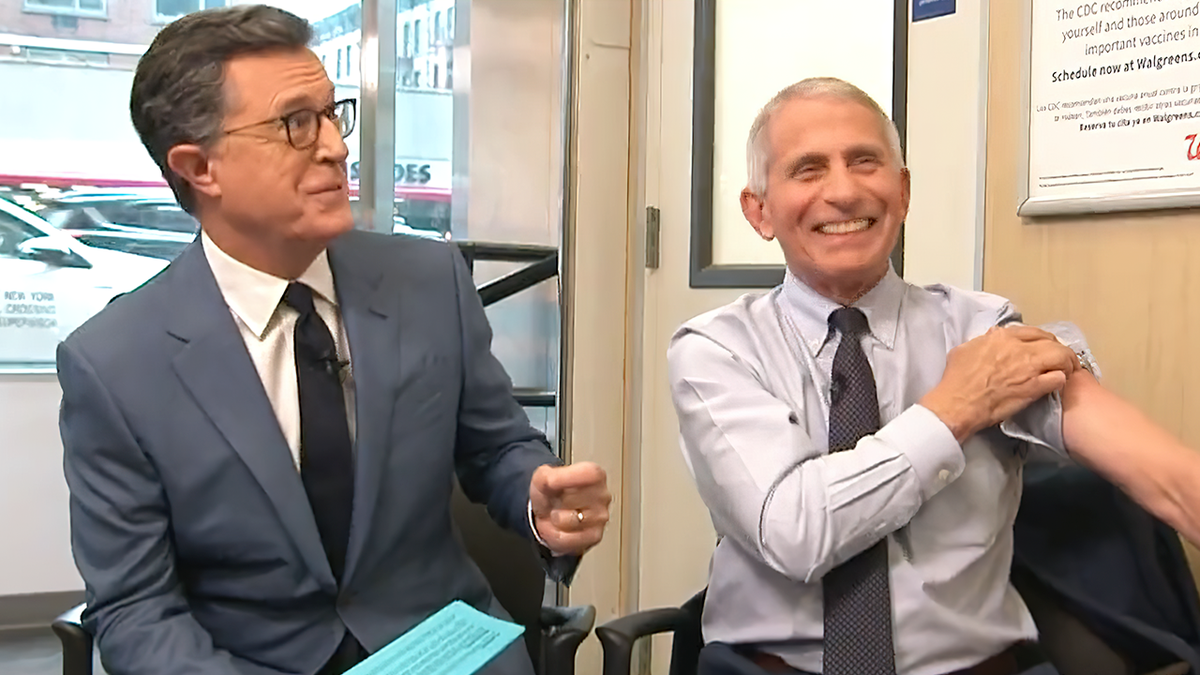 Stephen Colbert and Dr. Anthony Fauci vaccine