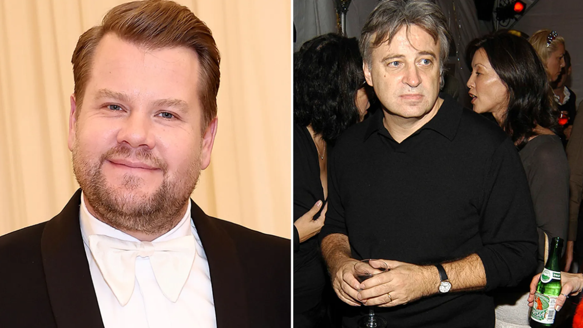 Keith McNally, James Corden in a side by side split photo