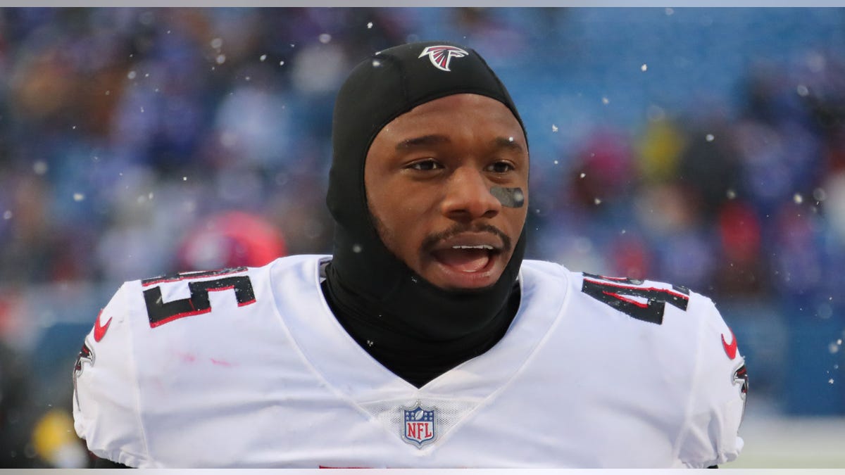 Deion Jones in the snow