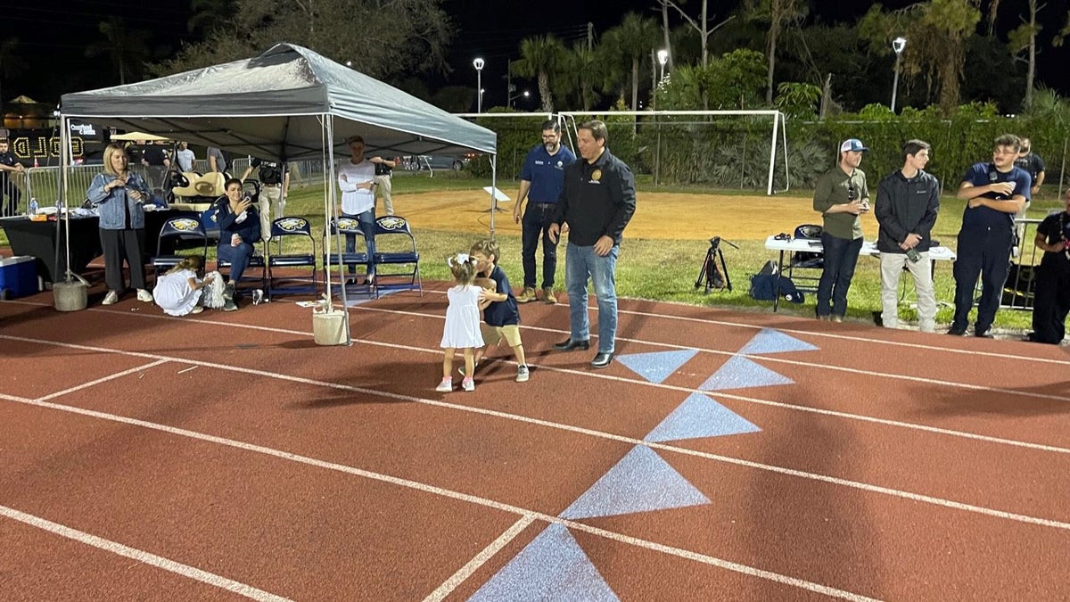 Florida Govenor Ron Desantis with two of his children