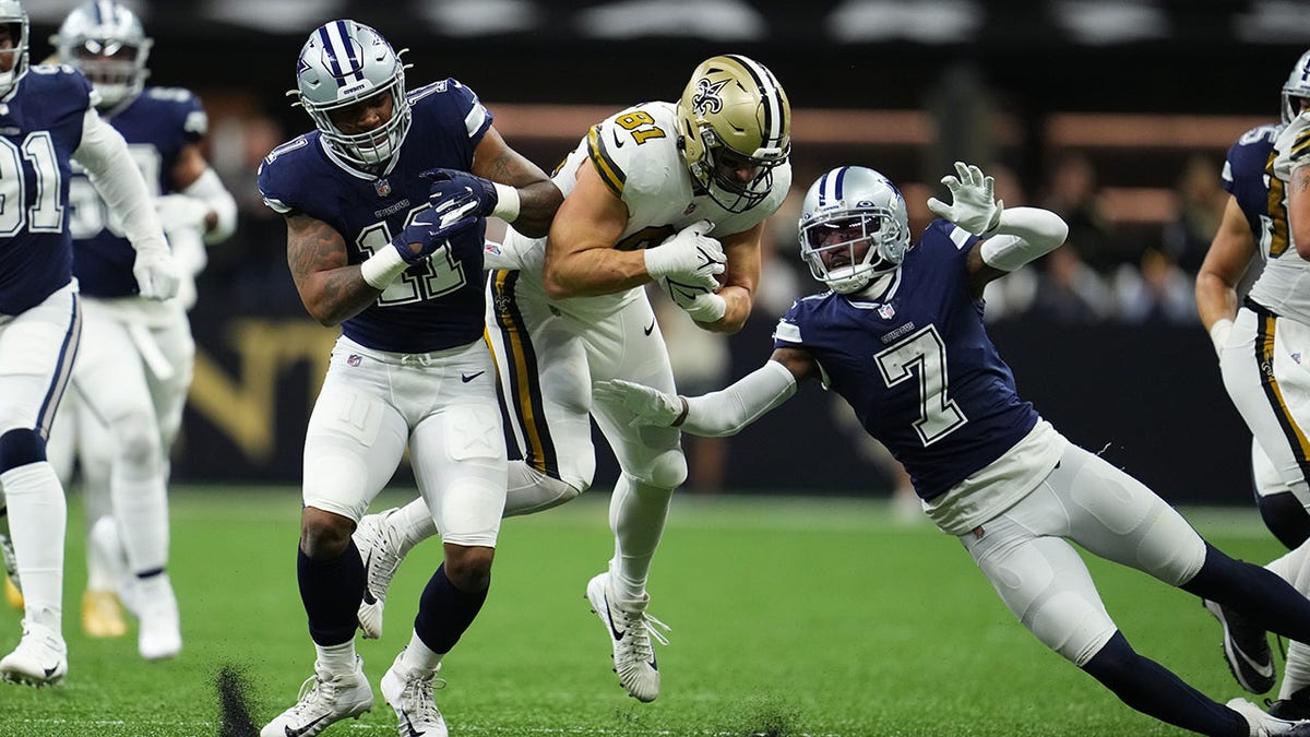 Micah Parsons and Trevon Diggs against Saints