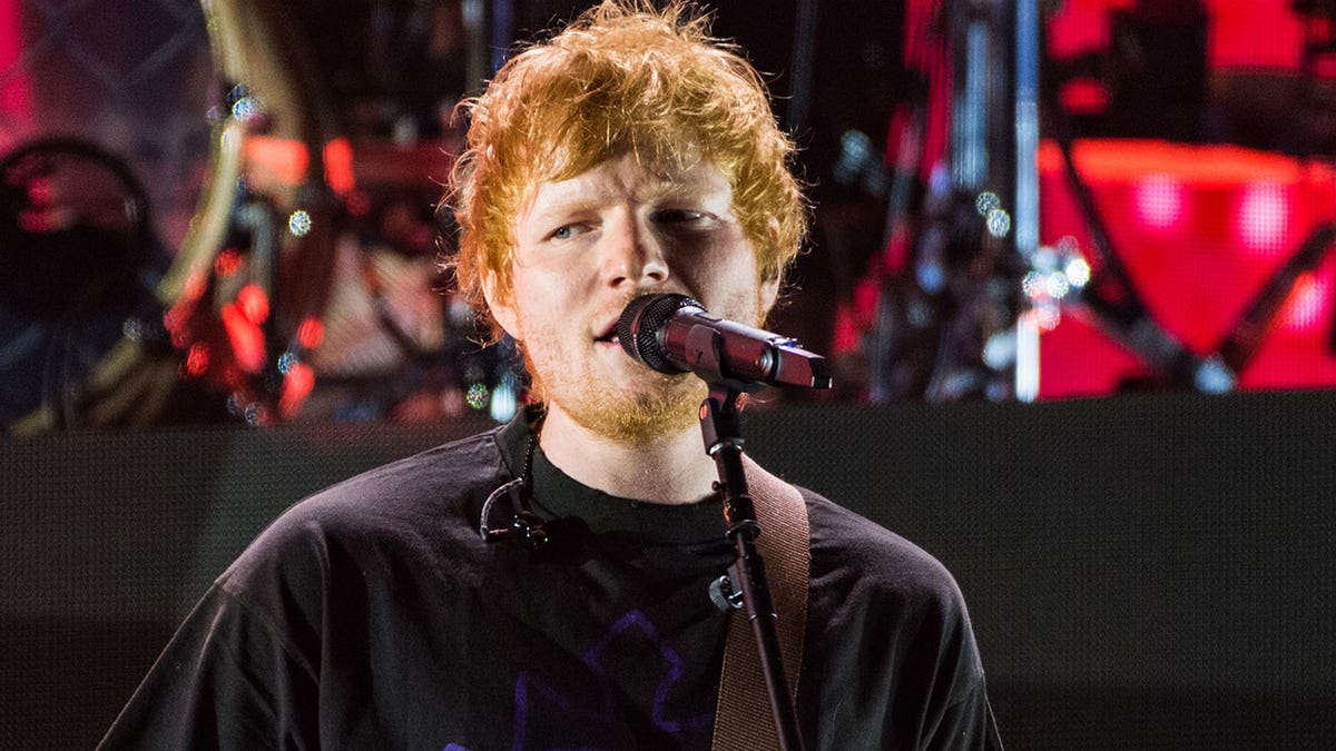 Ed Sheeran performing