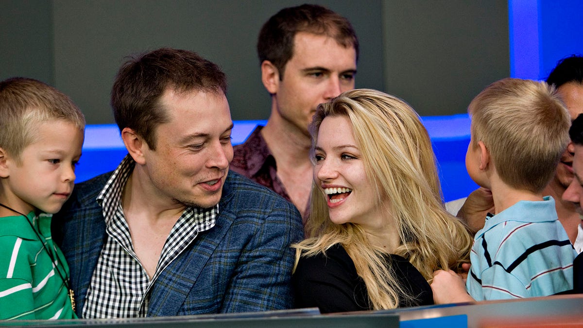 Elon Musk with then-fiancee and twins in 2010.