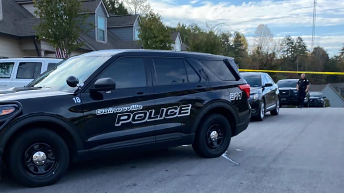 Gainesville police car at scene