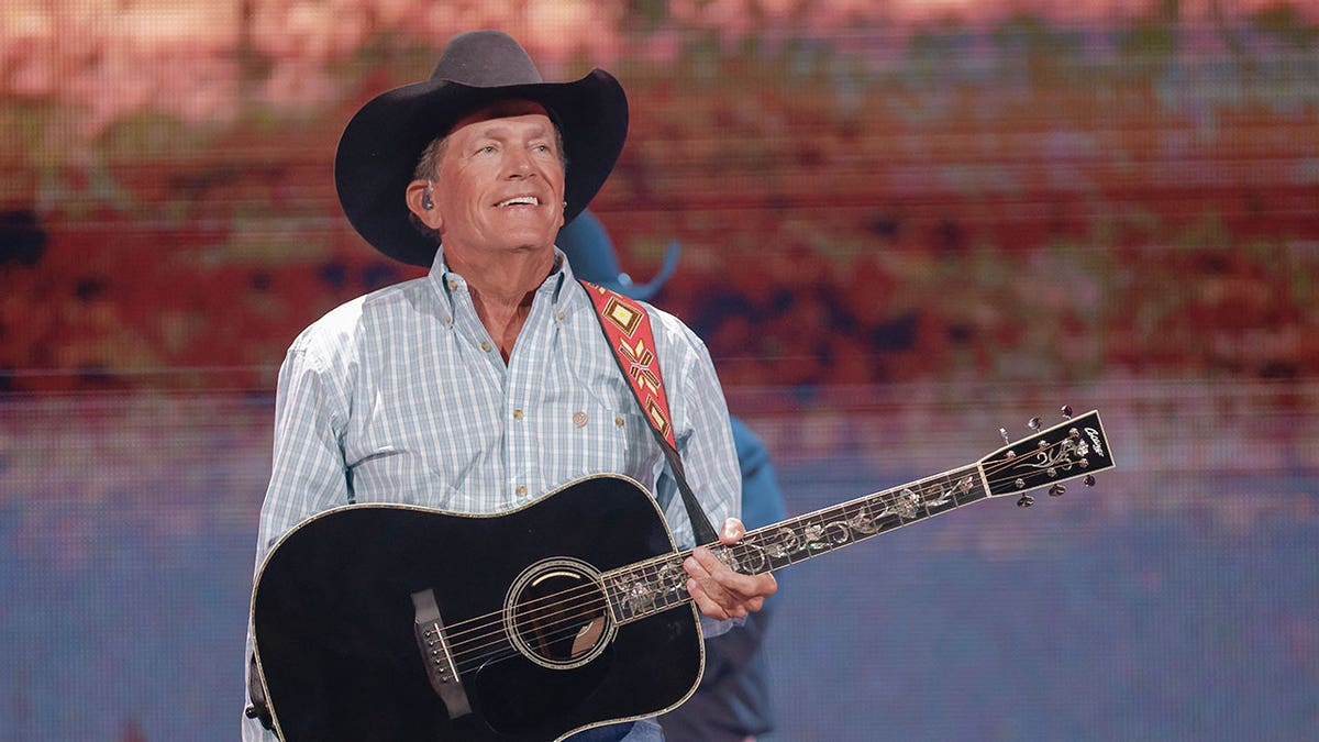 George Strait performs during the 2021 iHeartCountry Festival