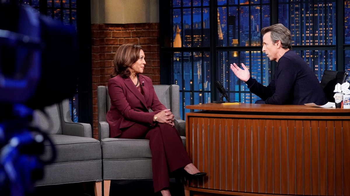 Vice President Kamala Harris seated during NBC interview