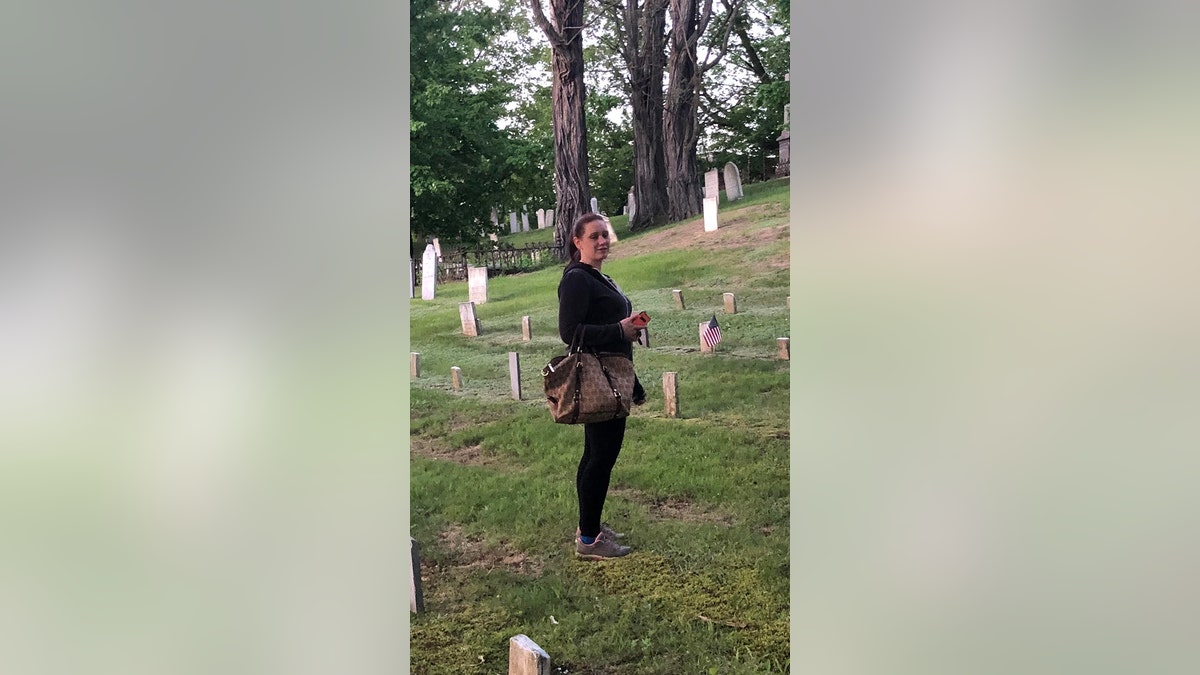 ghost-hunter in cemetery